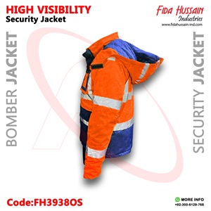 เสื้อแจ็คเก็ตบอมเบอร์โพลีเอสเตอร์ 100% ระบายอากาศได้ดี กันลม มองเห็นได้ชัดเจน เหมาะสำหรับงานป้องกันความปลอดภัย - Product Image 3