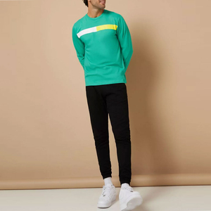 Wholesale Men Summer Tracksuits Set 100% Cotton Quick Dry Lightweight Breathable Athletic Short Sleeve T-Shirt and <b>Trouser</b> Set - Product Image 1