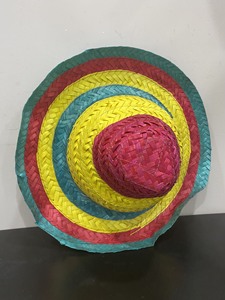 99 Gold Crafts Handmade Rafia <b>Straw</b> <b>Hat</b> Red Band Embroidery Logo Unisex Adjustable Casual Spring Summer Beach Tour Crafts Gifts - Product Image 2
