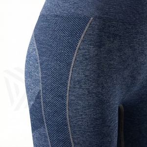 High Quality Nylon Spandex Womens Yoga <b>Leggings</b> Hot Selling Seamless Waist Workout Pants Solid <b>Pattern</b> Customized Color - Product Image 5