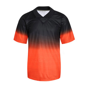 Jersey de Fútbol Americano Personalizable Naranja, Kit Completo con Impresión de Nombre y Número, Transpirable, Proveedor OEM Pakistán, Manga Corta - Product Image 1