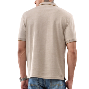 Polo homme premium, coupe classique, manches courtes, col rabattu et fermeture à deux boutons. - Product Image 2