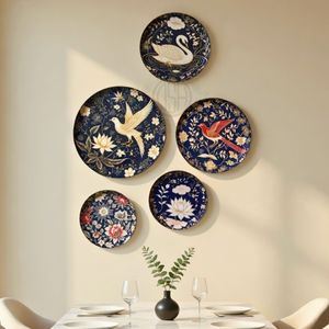 Juego de 5 Placas Decorativas de Metal para Pared con Diseño de Aves, Decoración para el Hogar, Arte de Pared para Colgar en la Sala de Estar, Dormitorio y Oficina - Product Image 2