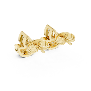 Pendientes de Diamantes Cultivados en Laboratorio, Diseño de Tulipán con Tres Pétalos, Corte Redondo, DEF VVS, Oro Sólido de 14K/18K, Joyería Fina, Venta al Por Mayor, ODM - Product Image 5