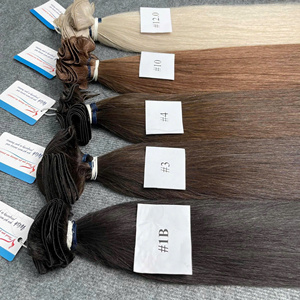 Extensiones de pelo de trama atadas a mano al por mayor, precio de fábrica, pelo virgen 100%, pelo vietnamita, extensión de trama atada a mano, alta calidad - Product Image 2