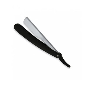 มีดโกนหนวดแบบมีด้ามจับสแตนเลสกันลื่น คุณภาพสูง ระดับมืออาชีพ ใบมีดสองคม ปลอดภัย สำหรับดูแลความงามและร้านตัดผม - Product Image 4