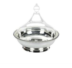 Plateau de service de collection de designer avec amandes, noix de cajou et raisins secs, fait main en métal, pour table de Ramadan, dattes et noix. - Product Image 3