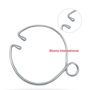 เครื่องมือผ่าตัดแบบตะขอคู่สำหรับสูติศาสตร์ ยี่ห้อ BISONS ผลิตจากเหล็กกล้าไร้สนิมเยอรมัน ใช้สำหรับสัตวแพทย์ ตะขอ OB แบบใช้ซ้ำได้ - Product Image 1