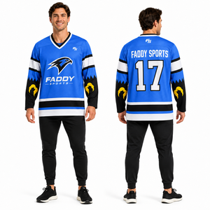 Camiseta de Hockey sobre Hielo Sublimada Personalizada, Uniforme de Entrenamiento Transpirable, Camiseta Deportiva Profesional de Secado Rápido, Equipo de Hockey al por Mayor - Product Image 3