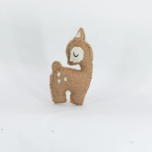 Adorno Navideño de Reno Rudolph de Fieltro y Lana, Hecho a Mano, Decoración para Árbol de Navidad Infantil, Comercio Justo, Venta al Por Mayor - Product Image 1