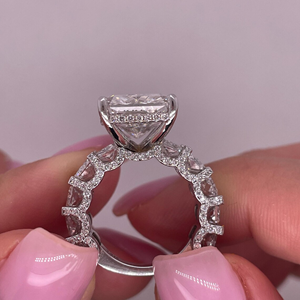 Luxury Radiant Cut Lab Grown <b>Diamond</b> <b>Ring</b> IGI Certified 14K Gold Plated Wedding Bridal Jewelry Gift - Product Image 3