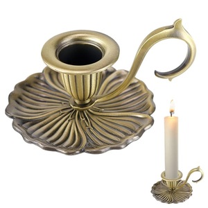 Wholesale Customizable <b>Brass</b> <b>Candlestick</b> Holder with Shell Design Heat Resistant for Home Decoration - Product Image 3
