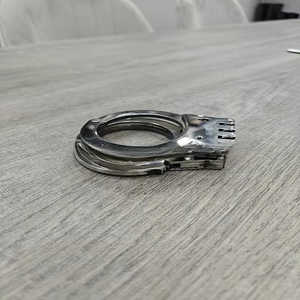 Esposas de Acero Inoxidable de Alta Calidad con Sistema de Doble Bloqueo del Departamento de Seguridad, Esposas de Metal de Carbono - Product Image 5