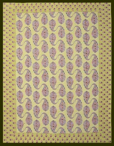 Juego de Sábanas de Algodón King Size con Estampado Paisley Amarillo, Hechas a Mano con Técnica de Bloques, con Fundas de Almohada para Hogar y Hotel - Product Image 5