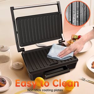 Panino antiaderente in acciaio inossidabile a 2 fette con gocciolatoio rimovibile per bistecca di qualsiasi spessore - Product Image 3