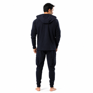 Cargo Tracksuit Full <b>Zip</b> <b>Hooded</b> Jacket and Utility Pocket Jogger Pants Private Label Streetwear Set Activewear Regular Fit Autum - Product Image 2