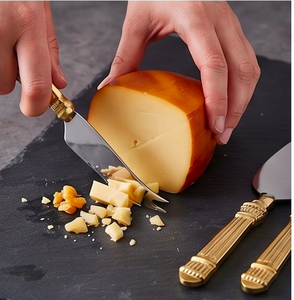Elegant <b>Cheese</b> <b>Knife</b> <b>Set</b> With Stainless Steel Blades And Golden Handles For Sophisticated Serving Use And Hotel Use - Product Image 5