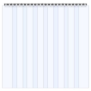 Cortina de tiras de PVC transparente de 84 de altura x 48 de ancho x 0.08 de grosor, 8 piezas, aislamiento térmico para puertas de congeladores, cámaras frigoríficas y garajes - Product Image 6
