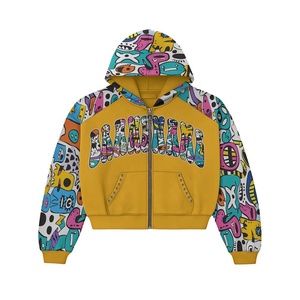 Fabricante OEM, Sudadera con Capucha Extra Grande de Alta Calidad, Estampado Personalizado de Ropa Urbana, 100% Algodón, Bordado con Cierre, Estilo Estadounidense - Product Image 3