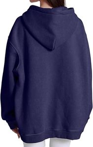 100% cotton Women's Oversized Hoodies Fleece Pullover Sweatshirts Casual Fall Winter Outfits Warm Clothes with Kangaroo Pockets - Product Image 2
