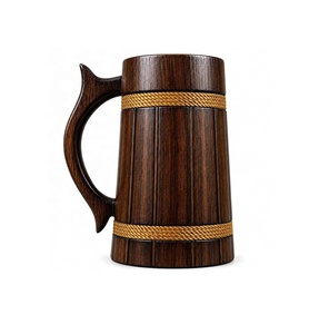 Taza de Cerveza Ecológica Vintage de Acero Inoxidable y Madera, Hecha a Mano, con Aislamiento Térmico de 6-12 Horas, Taza de Regalo para Té - Product Image 2