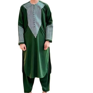 Traje de 2 Piezas Salwar Kameez Afgano Tradicional para Hombre, Diseño Personalizado, Ropa de Boda, Algodón Transpirable - Product Image 1