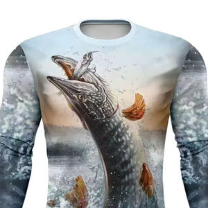 เสื้อตกปลาผู้ชายไซส์ใหญ่ ยี่ห้อ YINHU ผลิตตามสั่งจากโรงงาน สีดำ ระบายอากาศได้ดี แห้งเร็ว ป้องกันรังสียูวี 50 ผลิตจากโพลีเอสเตอร์ 100% แบบสวมหัว สไตล์ลำลอง - Product Image 3