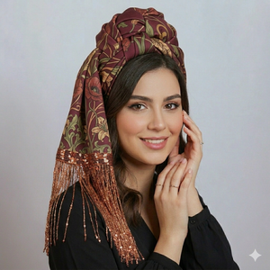 Custom Printed Square Tassel <b>Scarf</b> Soft Lightweight Womens Headscarf OEM ODM Manufacturer Chios Custom Fabric Products - Product Image 5
