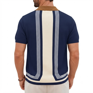 Chemise Homme Vintage en Soie Viscose Tricotée Anti-Plis à Manches Courtes Boutonnée Style Rétro Décontracté Été Streetwear Tendance Col Revers 190g - Product Image 5