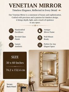 Venetian <b>Mirror</b> Black Color Carved Antique Wall <b>Mirror</b> Etched Floral Beveled Frame Antique <b>Silver</b> Full Length Decorative Luxury - Product Image 5