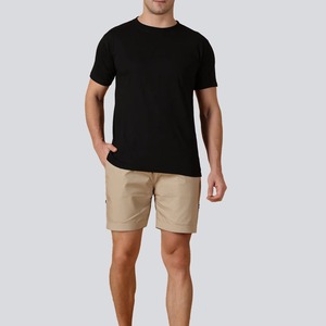 Shorts de sport décontractés pour hommes avec logo personnalisé, taille élastique, séchage rapide, respirants, en coton - Product Image 2