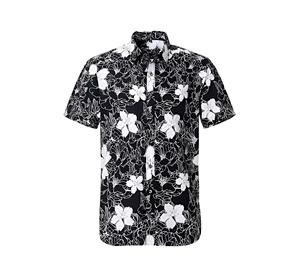 Chemise Hawaïenne de Haute Qualité à Imprimé Floral, Boutonnée, Col Revers, Personnalisée, en Lin Respirant et Doux, Tendance, Imprimée, pour la Plage - Product Image 2