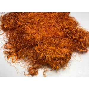 Fibre de viscose de banane recyclée, fibre courte, couleur moutarde, en vrac, pour la filature, le tissage et l'art textile - Product Image 1