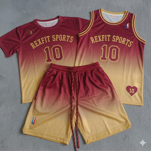 REXFIT SPORTS OEM High Quality Men’s <b>Athletic</b> Soccer Jersey Shorts Uniform Breathable Training Football Sportswear Uniform Set - Product Image 1