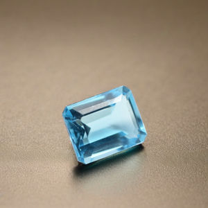 Octágono facetado laboratorio azul Topacio corte esmeralda piedras preciosas sueltas tratamientos térmicos aplicados para la fabricación de joyas gemas calibradas - Product Image 4