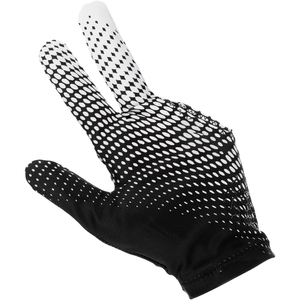 New Half Finger Billiards Glove Black Mesh <b>Back</b> Nylon Unisex Left Hand Stretch Breathable Pull on Sports All Seasons - Product Image 1