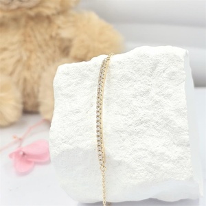 Elegante clásico de moda Pave Stones rodio plateado latón pulsera conjunto de joyas para fiestas aniversarios regalos - Product Image 4