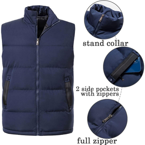 Dernier modèle de gilet matelassé personnalisé avec logo, veste d'équitation, vêtements d'hiver décontractés pour l'extérieur, gilet rembourré pour homme. - Product Image 3