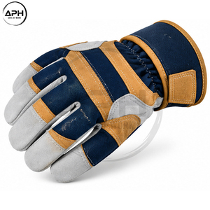 Guantes Canadienses de Cuero Vacuno con Logotipo Personalizado, OEM, ODM, Marca Privada, Venta al Por Mayor, Puño Ancho, Costuras a Medida, Estilo Laboral - Product Image 5