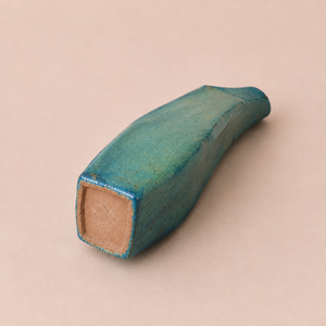 Vase de table en grès artisanal, moderne, minimaliste, émaillé bleu-vert, écologique et durable - Product Image 2