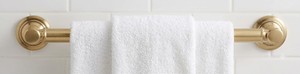 Luxury Brushed Brass Towel Bar Wall Mounted Bathroom Towel Holder Modern Bathroom Accessory Rust Resistant - Product Image 4