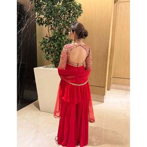 Fancy <b>Top</b>-Bottom and Dupatta Set with Embroidery Sequences Work Polyester XL Lehenga Choli for <b>Weddings</b> - Product Image 2