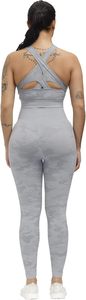 Ensemble de sport de yoga 2 pièces pour femmes, haut et leggings extensibles pour la gym, le fitness, l'entraînement, les exercices, vêtements de sport respirants - Product Image 4