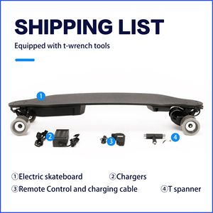 Portatile tutti i terreni Longboard elettrico Skateboard con doppia cintura motori nuovo telecomando per la vendita - Product Image 1