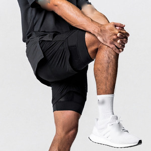 Pantalones Cortos Deportivos de Primera Calidad para Hombre, Talla Grande, Transpirables, de Cintura Alta, 2 en 1, para Correr, Hacer Ejercicio, Gimnasio - Product Image 2