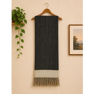 Manta de Lana a Cuadros con Borlas y Flecos, Suave y Cálida, para Sofá, Cama o Decoración del Hogar - Product Image 3