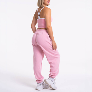 Pantalon de jogging et de sport pour femme, coupe oversize, devant en V, haute qualité, personnalisable, vente en gros - Product Image 4