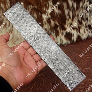 Vente en gros directe usine OEM/ODM Matériaux et fournitures pour la fabrication de couteaux en acier Damas Full Tang 10 pouces Rain Drop Blank Billet sur mesure - Product Image 3