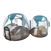 Dôme de Glamping en Polycarbonate Résistant aux Intempéries avec Éclairage LED Dimmable, Installation Facile, pour Hôtels, Vignobles, Resorts, Suites Étoilées et Chambres à Bulles