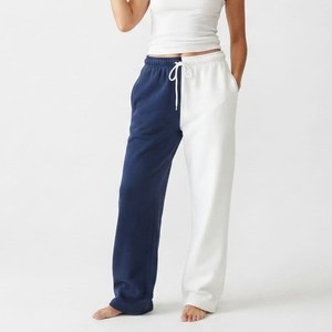 Best Selling Women Two Tone Wide Leg Sweatpants Color Block Drawstring Waist Casual <b>Lounge</b> <b>Pants</b> <b>Ladies</b> Jogger Custom Logo - Product Image 2